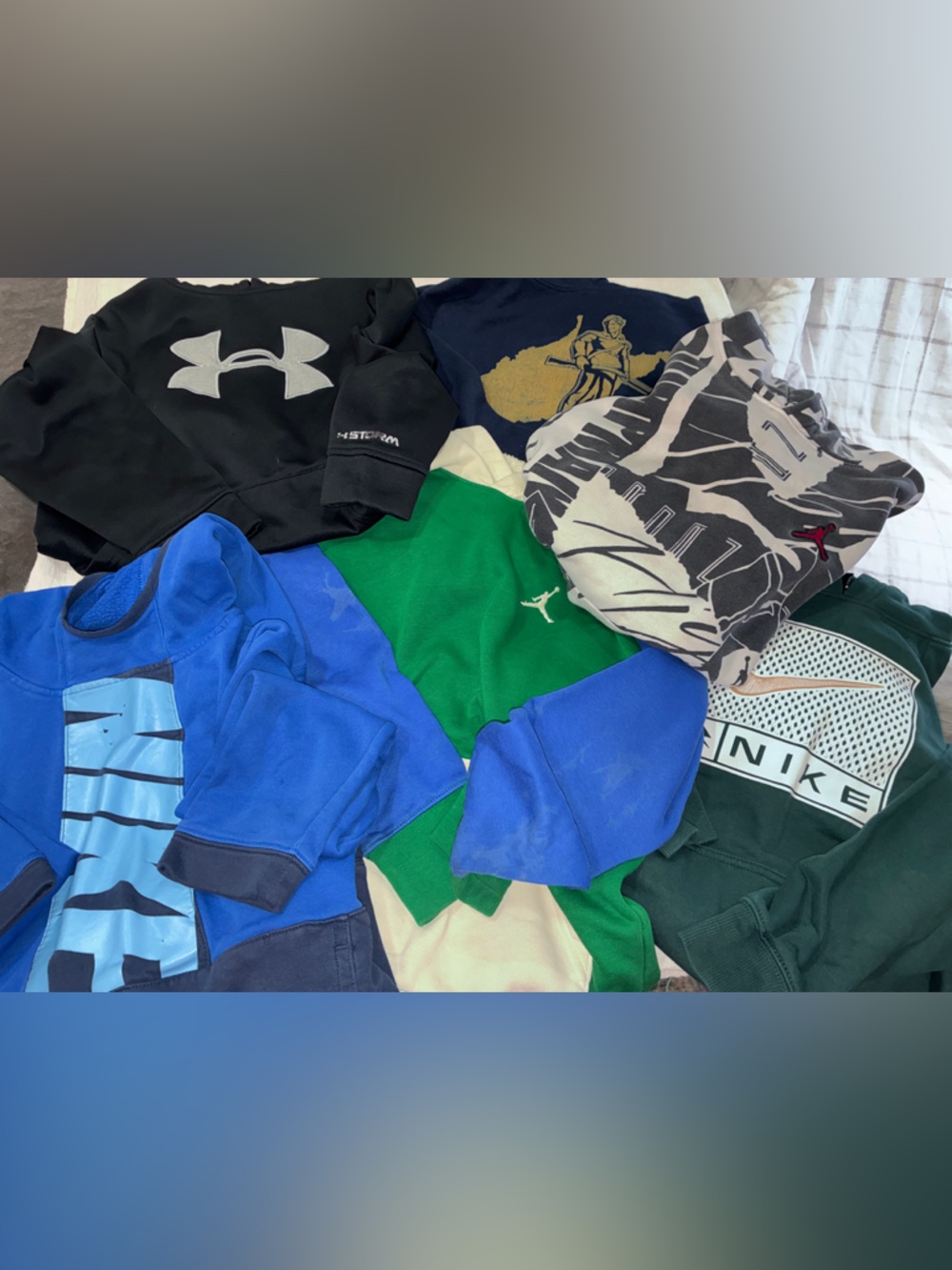 Bundle of 6 hooded sweatshirts - Nike, under armour, WVU.